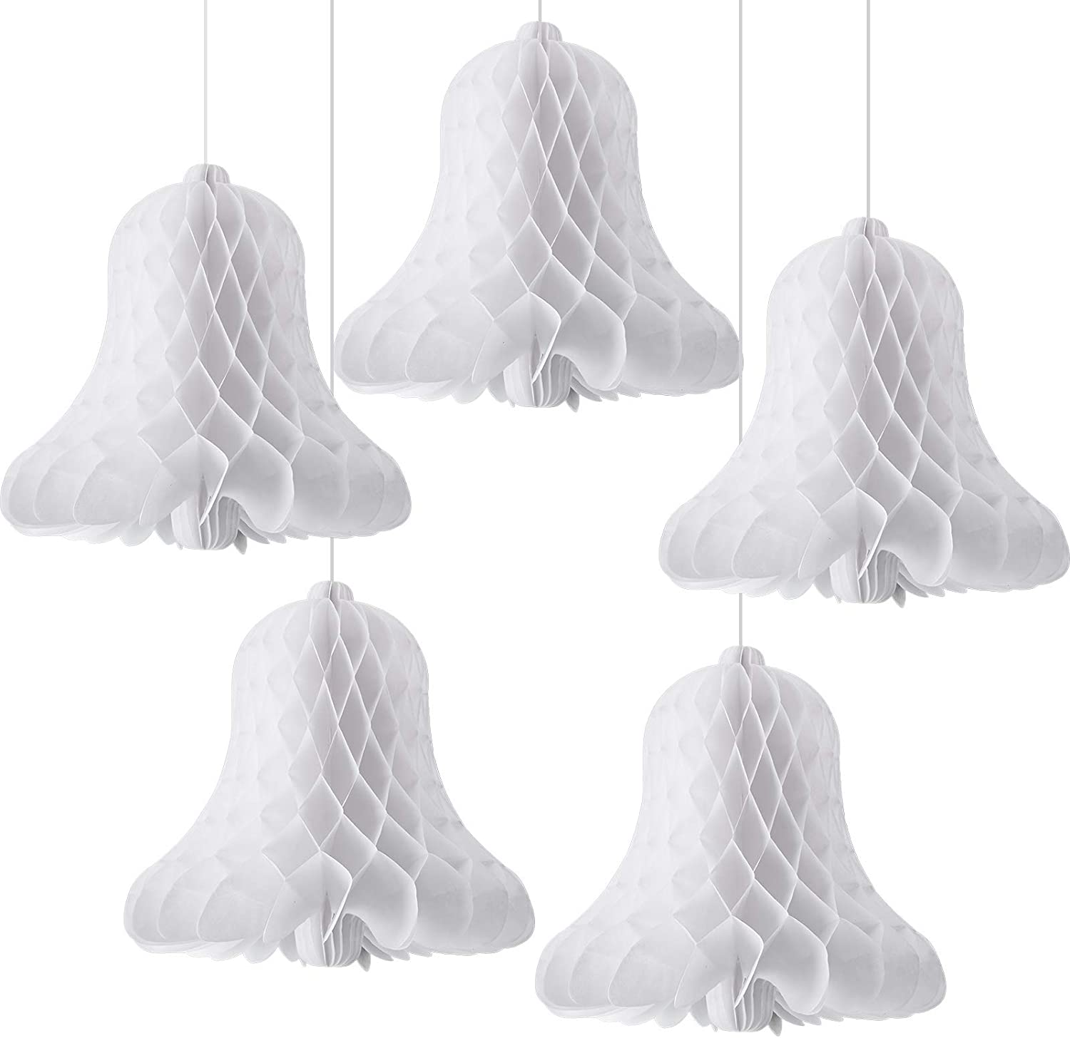 Paper Bells Hanging Honeycomb Wedding Bells