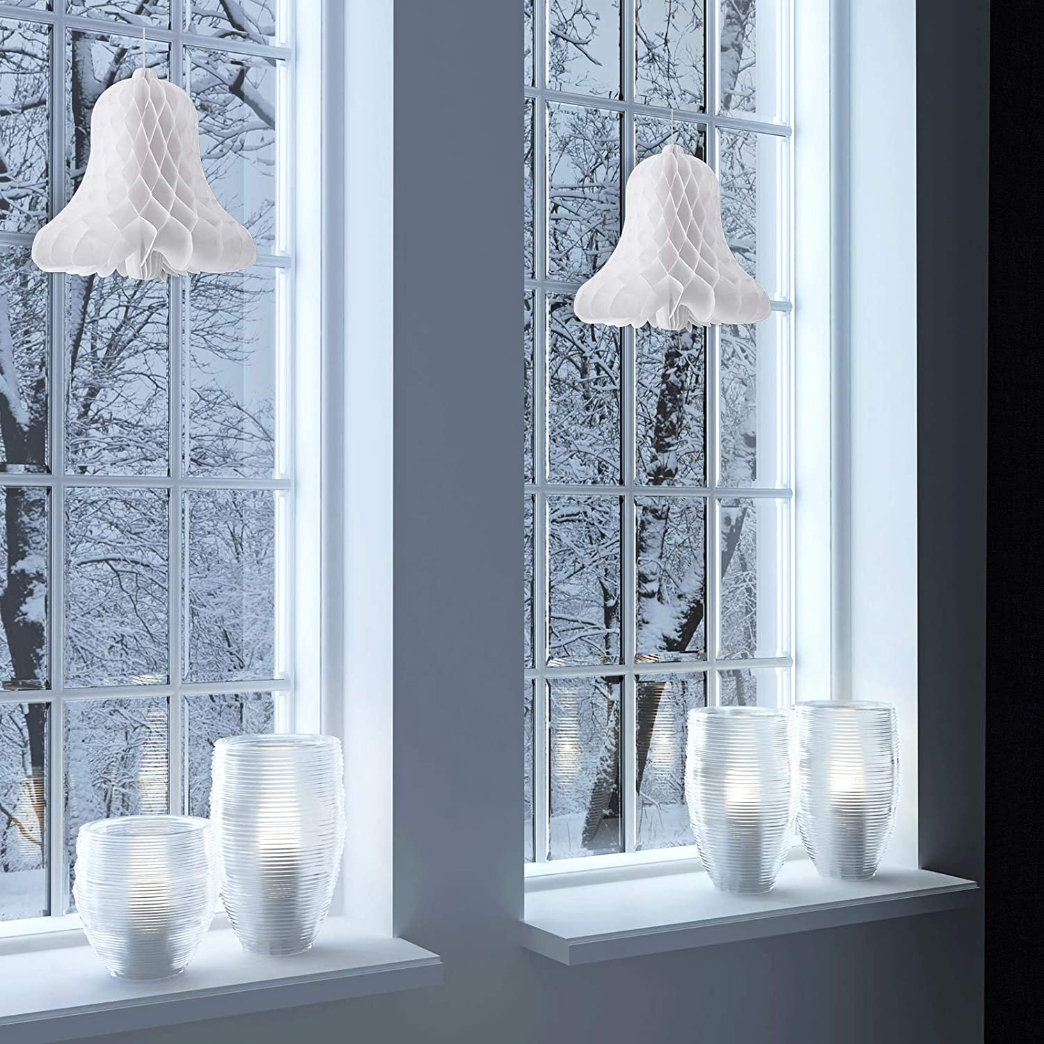 Paper Bells Hanging Honeycomb Wedding Bells