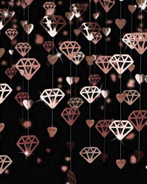 Hanging Paper Diamond Heart Backdrop Banner