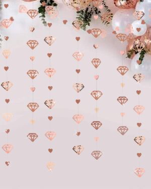 Hanging Paper Diamond Heart Backdrop Banner