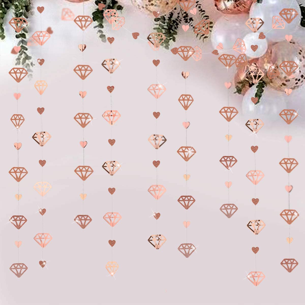 Hanging Paper Diamond Heart Backdrop Banner