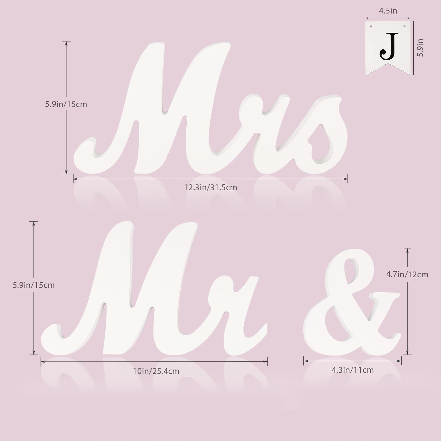 Mr and Mrs Sign & Just Married Banner