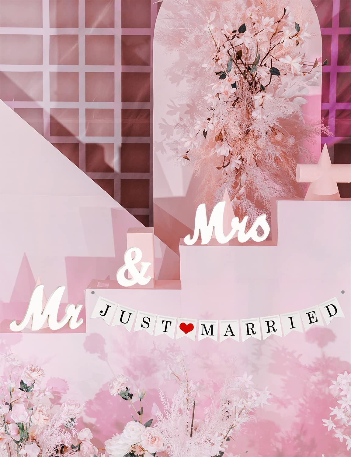 Mr and Mrs Sign & Just Married Banner