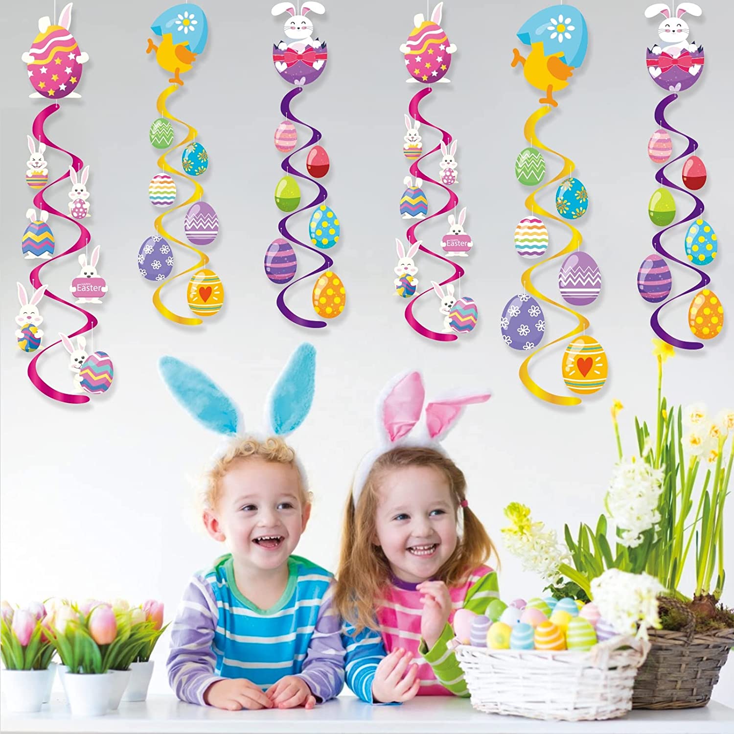Easter Hanging Swirl Decorations