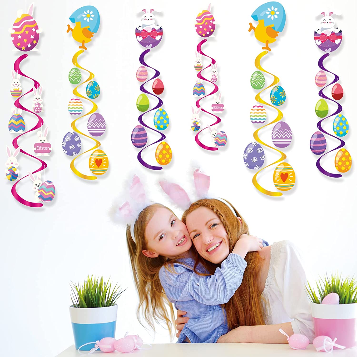 Easter Hanging Swirl Decorations