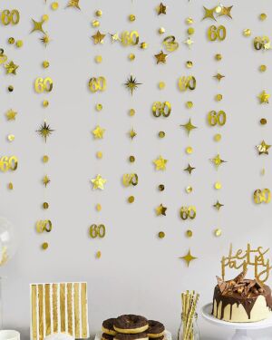 Gold 60th Birthday Decorations