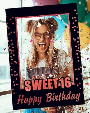 Rose Gold 16th Birthday Party Photo Booth Props