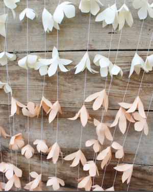 Peach Ombre Garland Flower Wall Decor Paper Paper Flower Garland