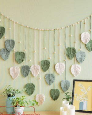 Macrame Leaves Decor  Tropical Leaves