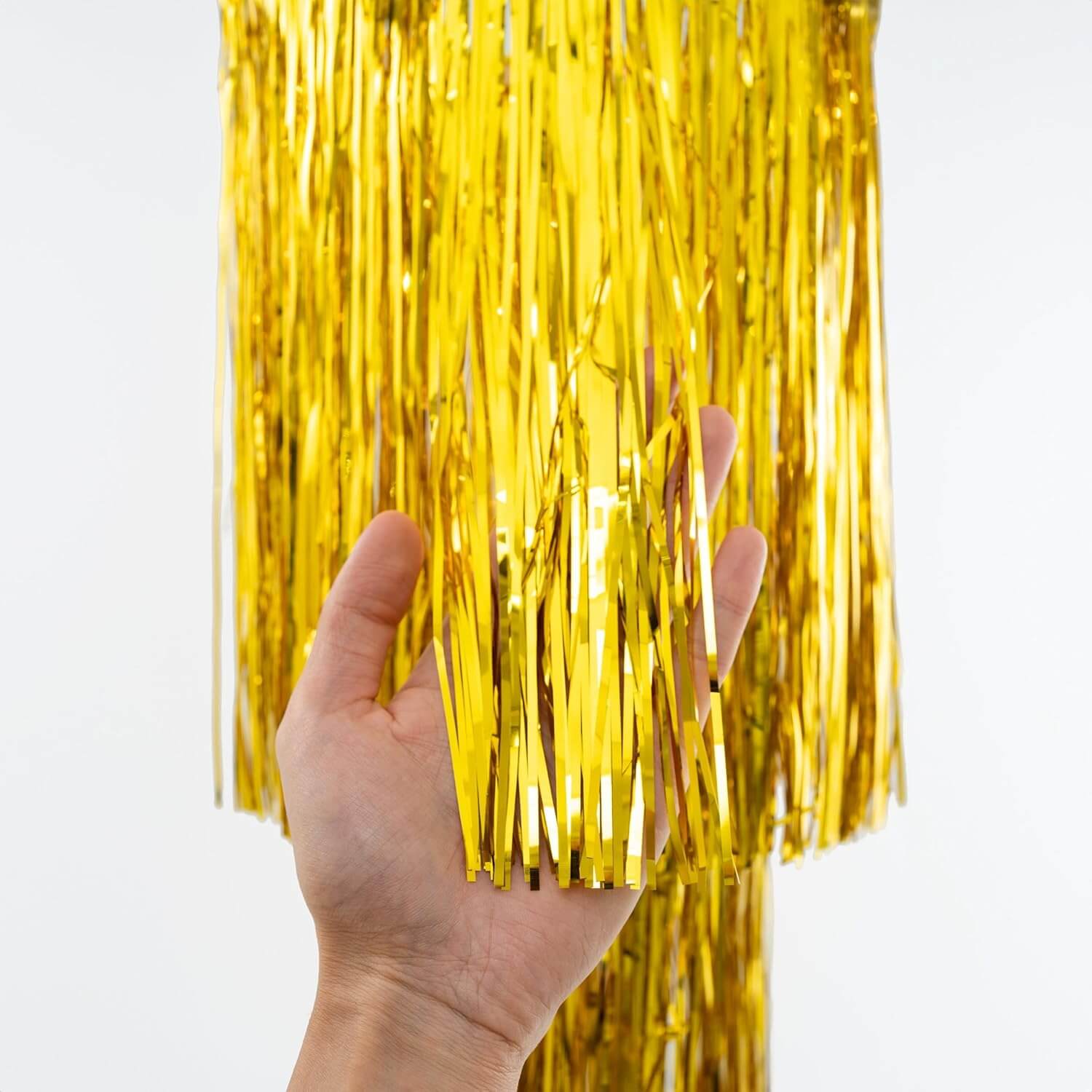 3 Tier Metallic Tinsel Chandelier Shimmering Fringe Chandelier Decor