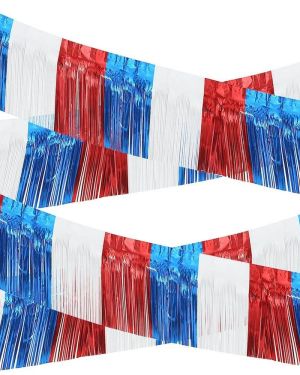 Metallic Foil Fringe Garland Metallic Tinsel Streamers Banner