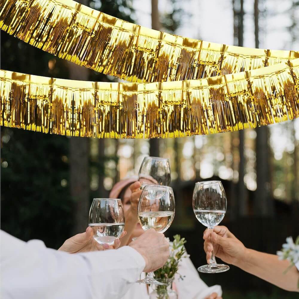 Iridescent Float Fringe Curtains