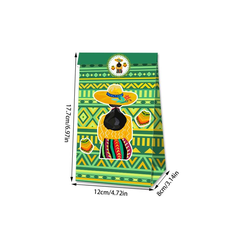 Mexican Fiesta Party Favor Bags Paper Goodie Bags