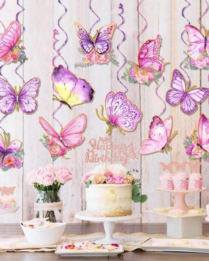 Butterfly Hanging Swirl Decoration